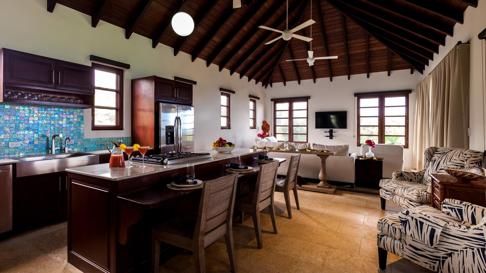 Nevaeh VIlla can accommodate large groups with the Guest House